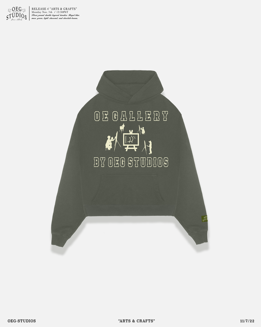 DOUBLE LAYERED HOODIE - GREEN
